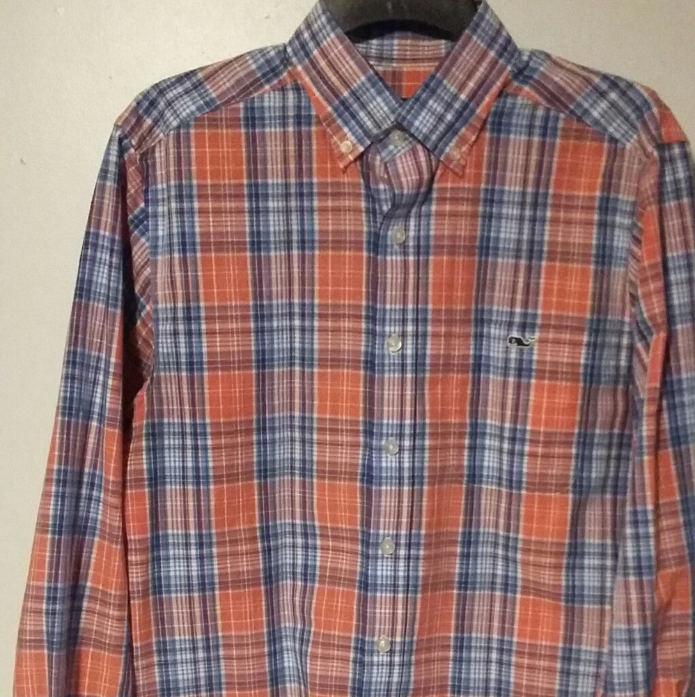 Vineyard Vines Mens Shirt Size S Blue Coral